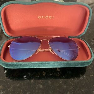 Gucci Sunglasses - Gold Trim Aviators - never used